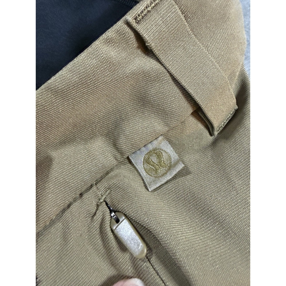 Lululemon ABC Slim Fit Pocket Pants Mens 29x29 Khaki Tan Mid Rise Zip Pocket - Picture 7 of 10